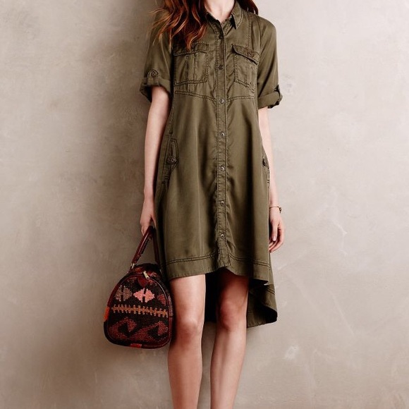Anthropologie Dresses & Skirts - Anthropologie Military Swing Shirtdress - Sz 4