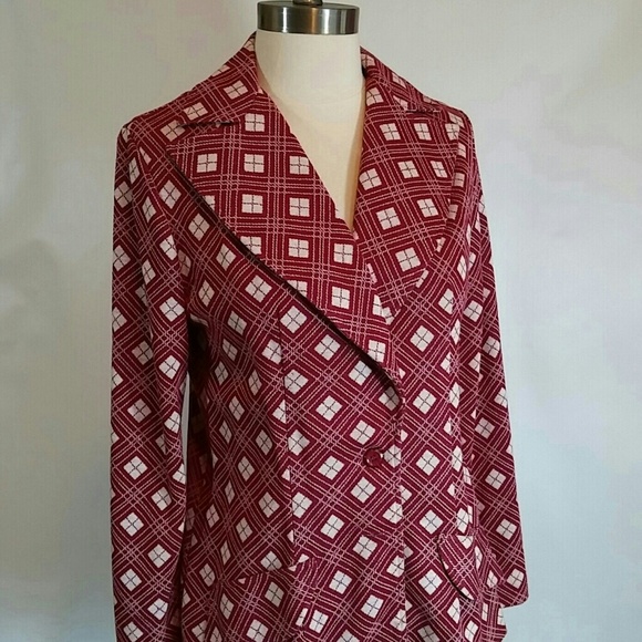 Russ Jackets & Blazers - Retro '50s Red & White Windowpane Plaid Jacket