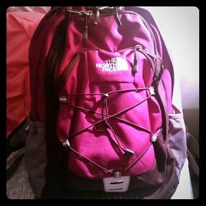 Purple isabell North face back pack