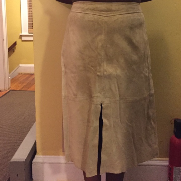 Camel colored suede skirt