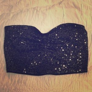 Sequin sweetheart bandeau