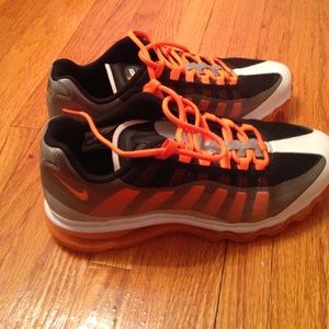 Bright orange sneakers