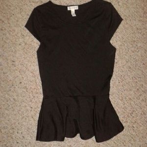 Peplum short sleeve shirt