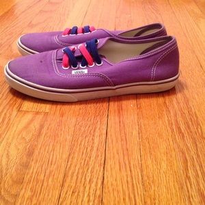 Purple sneakers