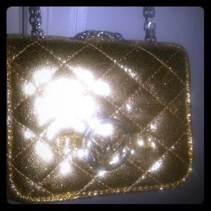 One day sale Nicki Minaj small gold shoulder purse