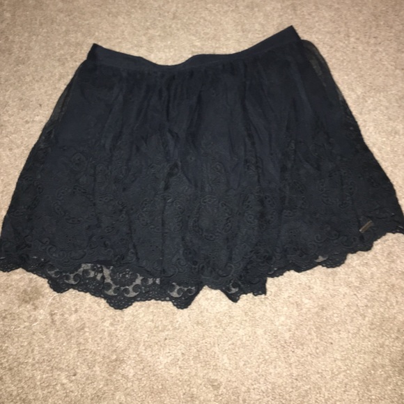 Navy blue mini skirt