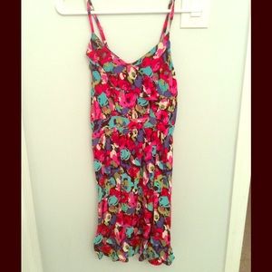 Multi Color Floral Print Dress