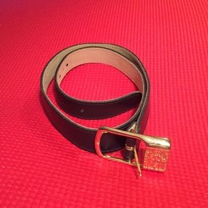 Anne Klein Navy Leather Belt Small
