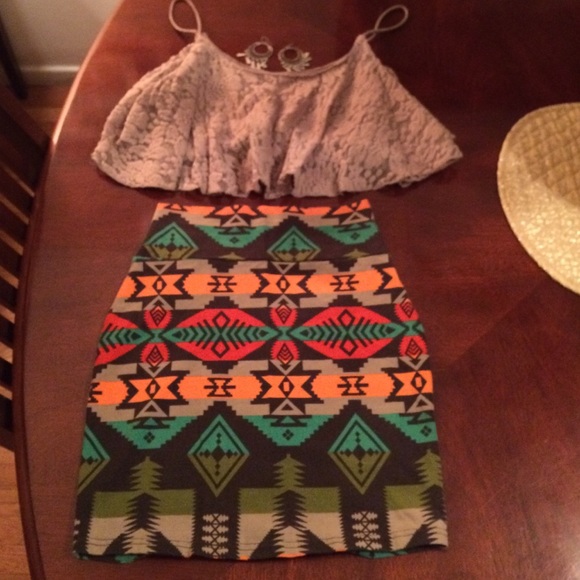 Tribal Print Skirt