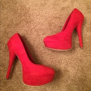 Red Suede Heels