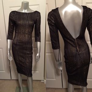 Black & Gold Pattern Dress