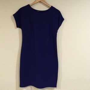 Armani Exchange blue fitted cocktail dress