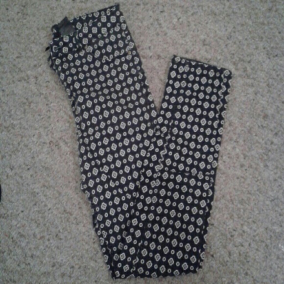 Navy printed pants