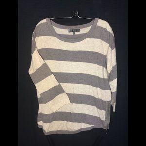 Brown and Tan Striped Sweater