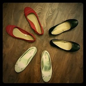 Ballet Flats- 3 pair