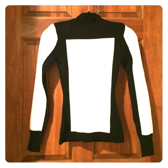 Balmain H&M black and white color block sweater