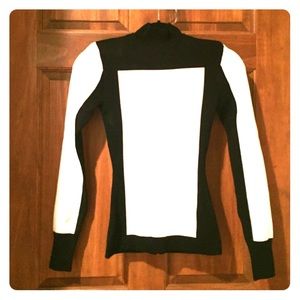 Balmain H&M black and white color block sweater