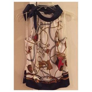 boats & chains blouse