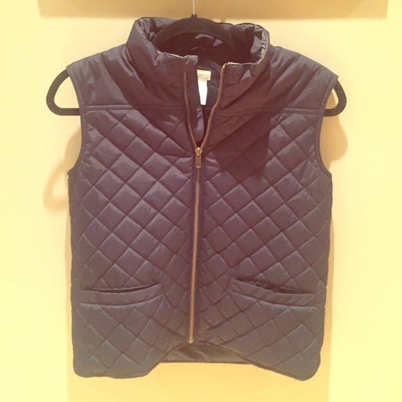 Jcrew Navy Puffer Vest