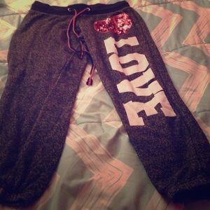 Gray sweat pants