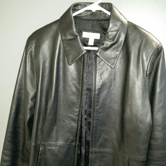 Black leather jacket