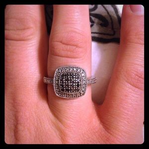 Black diamond ring 1/5 ct TDW