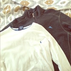 Polo thermal and Tommy Bahama fleece pullover