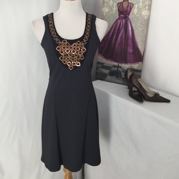 1️⃣ NWT A-Line bronze neckline dress - Picture 2 of 4