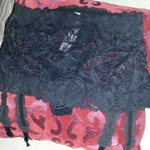 Victoria's Secret Skirt Garterbelt w/ Atchd Thong