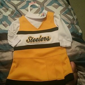 Infant Steelers cheerleader outfit