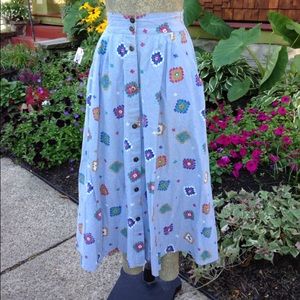 Vintage printed skirt