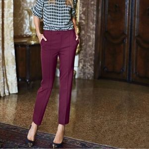 J crew burgundy pants s 6 wool mads in italy