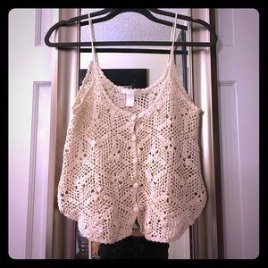 Forever21 Cream Crop Top