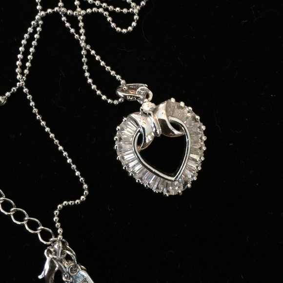 CZ Heart necklace in 925 Sterling Silver
