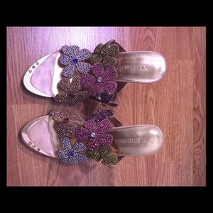 Beautiful ladies crystal shoes