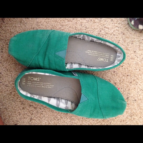 Emerald green Toms- canvas