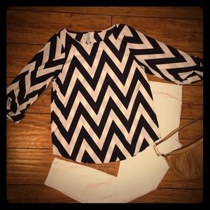 Francesca's Chevron Top
