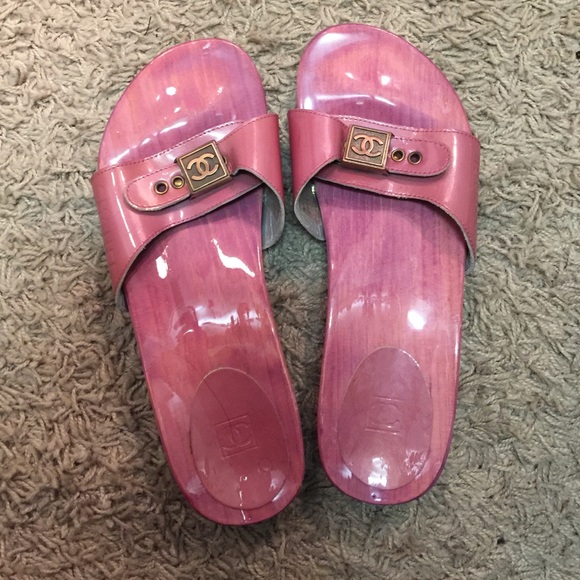 Pink Chanel sandals