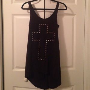 Brown Cross Hi-Lo with Studs