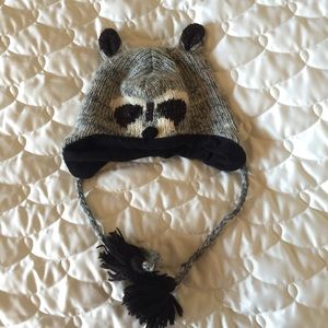 Raccoon beanie with fleece lining