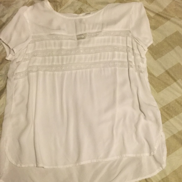 White Silk Maternity Top