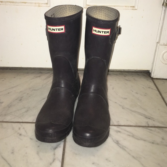 Hunter Shoes - Hunter Rain short boots size 8F aubergine