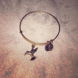 Alex & Ani gold HUMMINGBIRD bangle