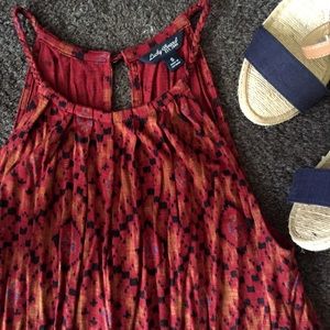 Lucky Brand Geometric Keyhole Back Tank Top