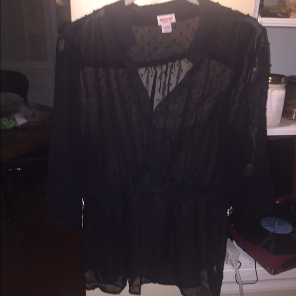 Tunic sheer shirt.