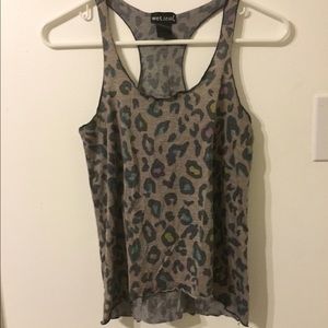 Cheetah print tank top