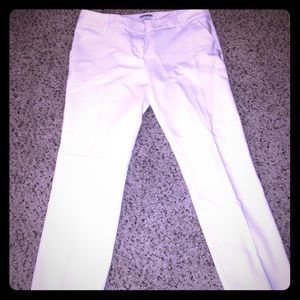 Express Columnist ankle length pants- white