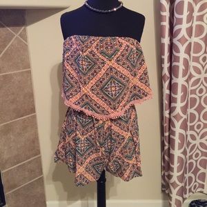 Aztec print romper