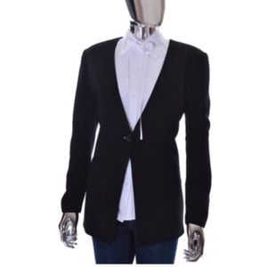 Vintage Halston Black Sparkly Pinstripe Blazer