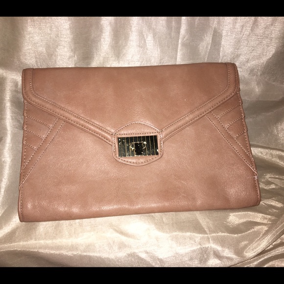 Tan Oversized Clutch